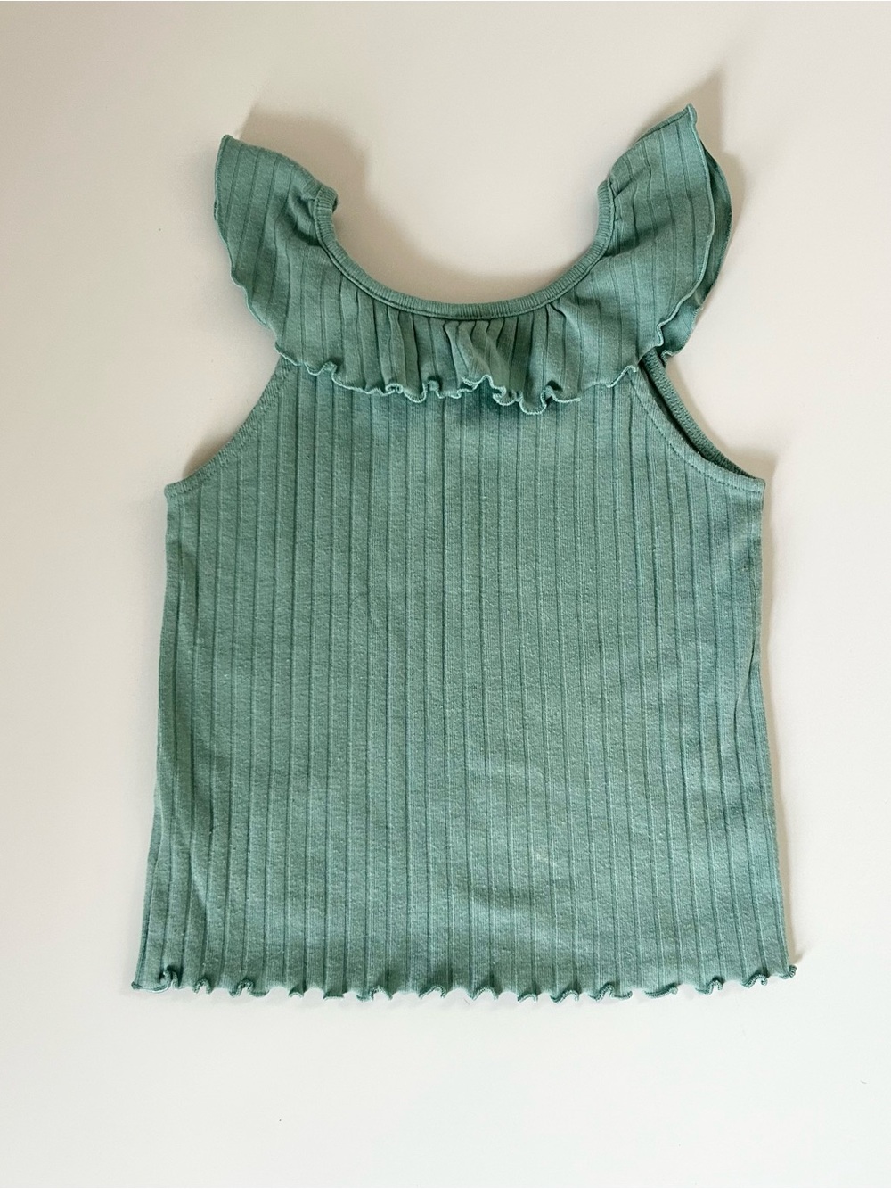 Cat & Jack Toddler Girls Ribbed Ruffle Tank Top Bundle - Picture 3 of 7